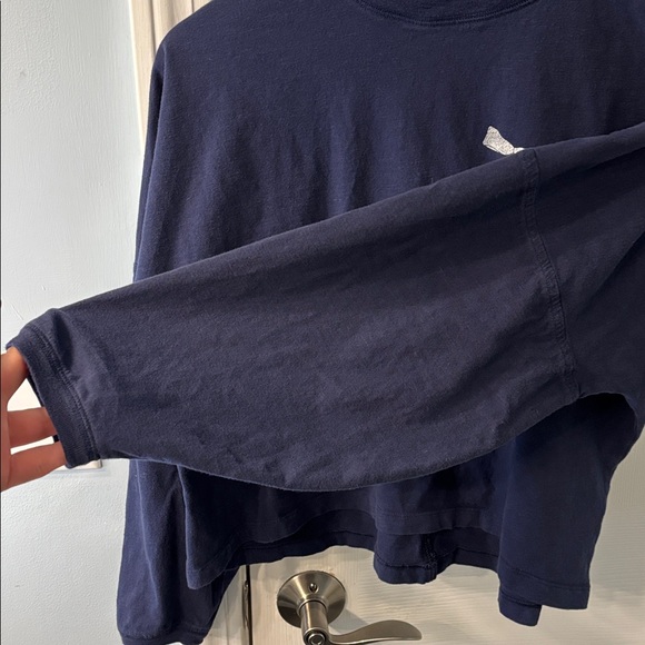 Aerie Cozy Long Sleeve Mock-neck T-shirt in Navy, size XS - Picture 7 of 11